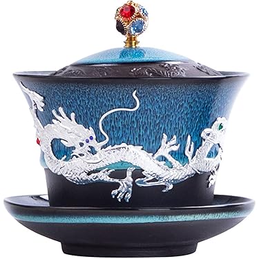 中国茶器 銅器 四大神獣三才蓋碗 茶器 装飾品 工芸品 置物 中国茶器(キッチン用品) 通販 | Amazon Home&Kitchen